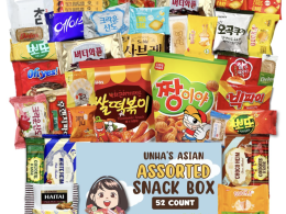 Korean Snack Box Variety Pack - 50 Count Individual Wrapped Gift Care Package Bundle Sampler Assortment Mix Candy Chips Cookies Treats for Kids Children College Students Adult